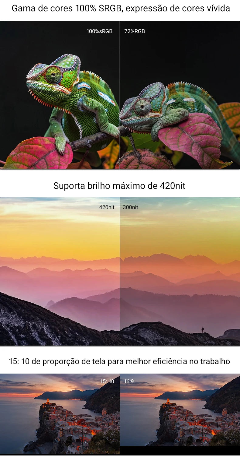 Monitor Portátil ZSUS 10" 60Hz Expansão