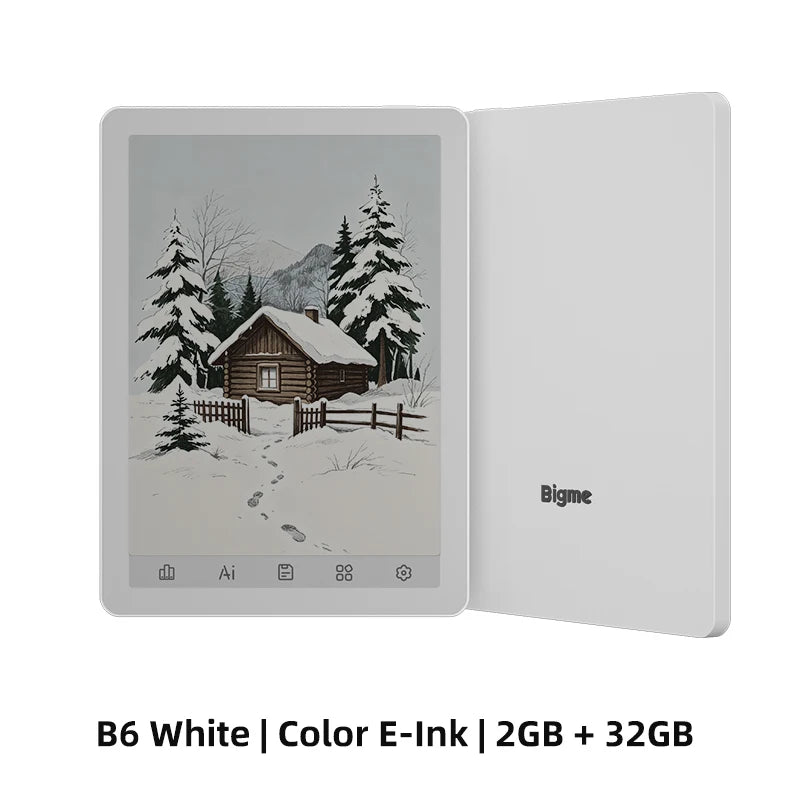 Leitor de Ebook Bigme B6 6" Colorido Android 14
