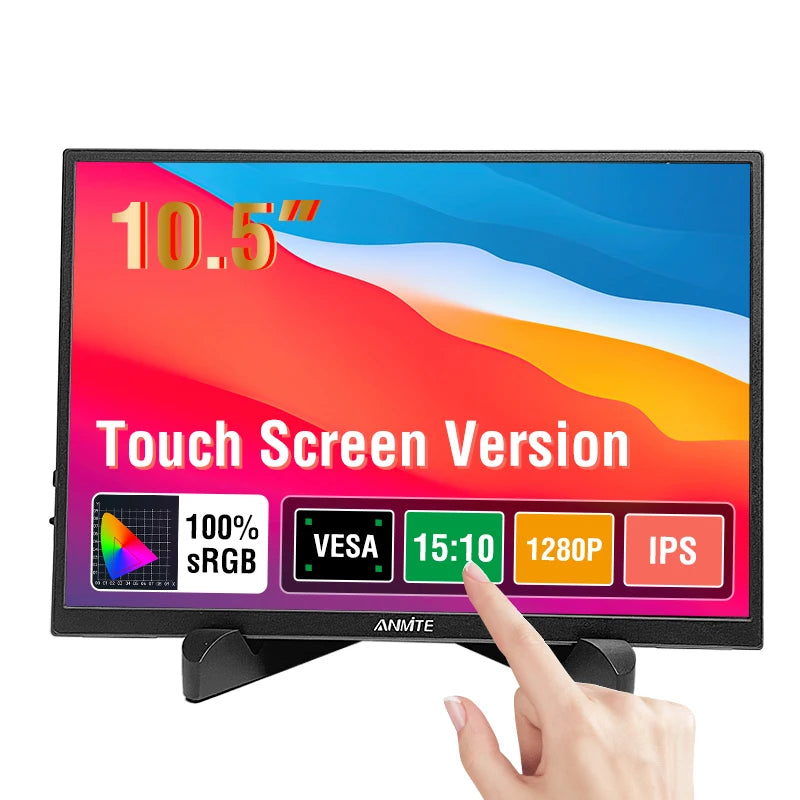 Monitor Portátil Anmite 10.5" HDR Touch