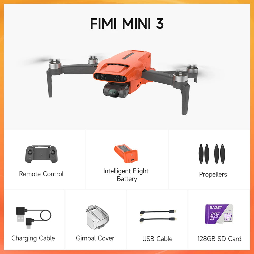 Drone FIMI Mini 3 4K HDR GPS Dobrável 245g