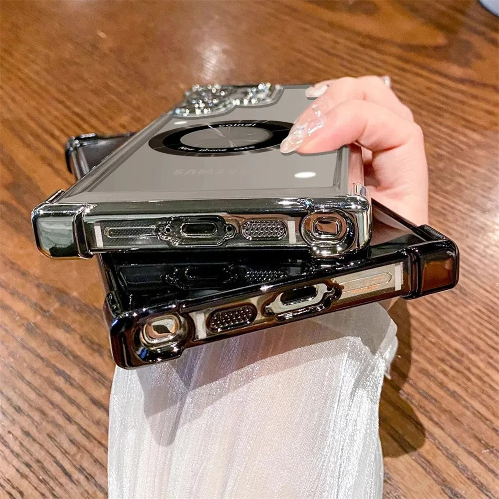 Capa Transparente Metalizada MagSafe Galaxy