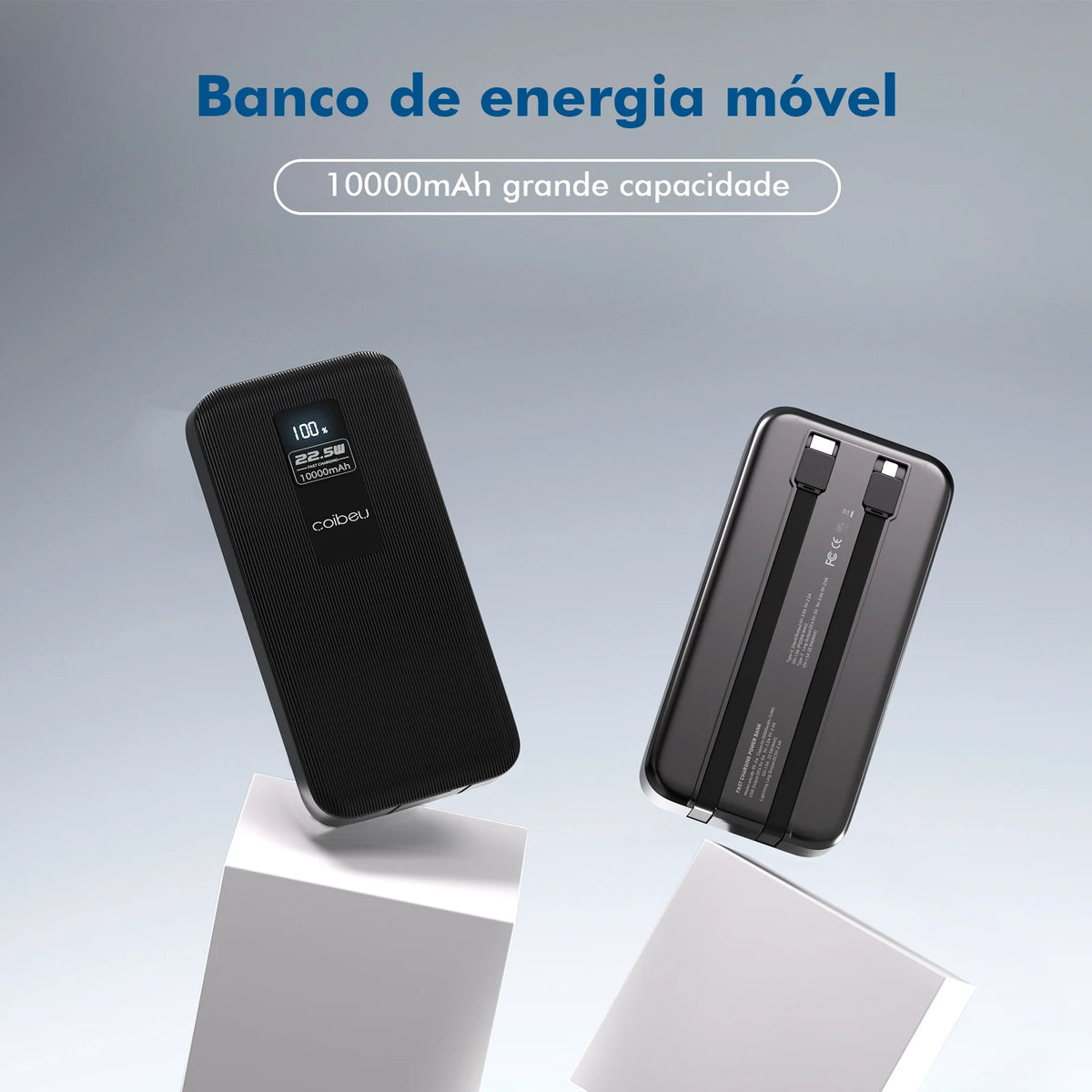 Power Bank Coibeu Cabos Integrados 23W