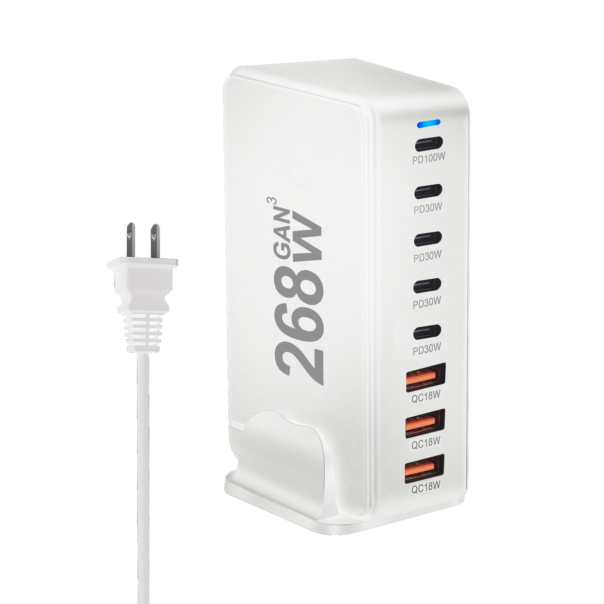 Carregador de Mesa GaN 268W Multi-Portas