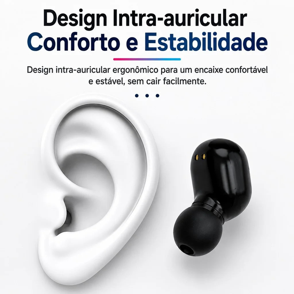 Mini Fone TWS com Display Digital
