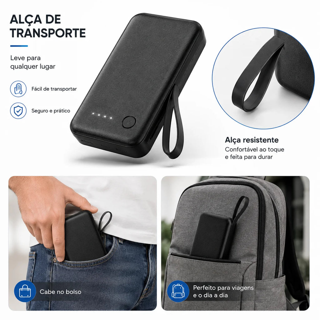 Power Bank 26000mAh Alta Capacidade
