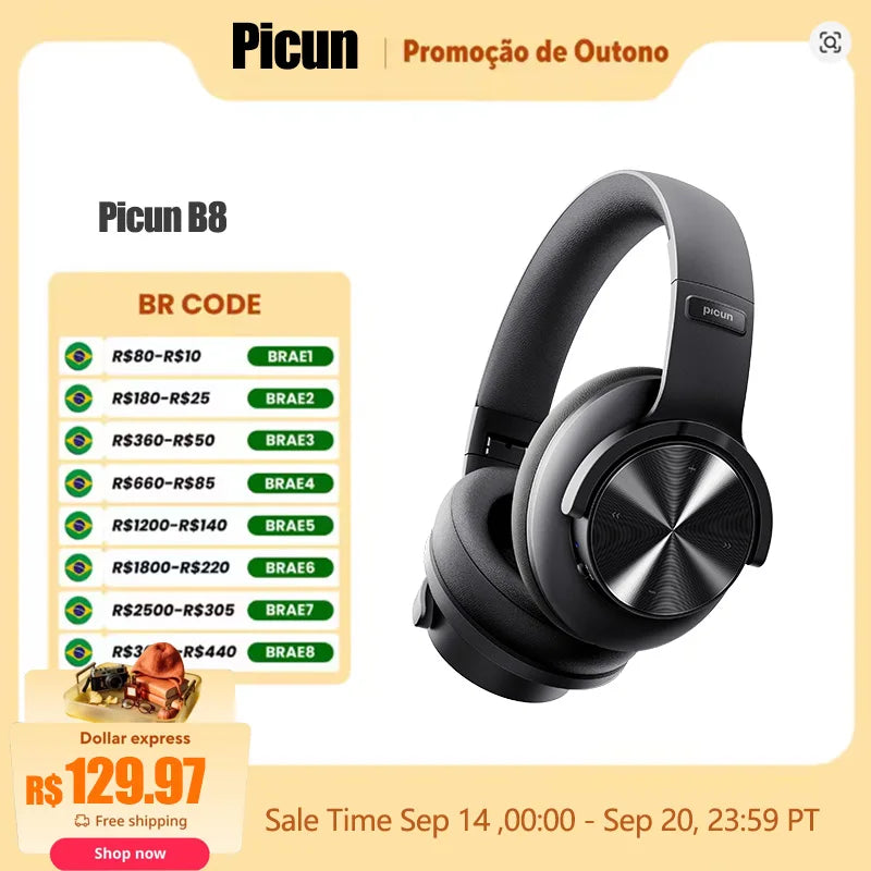 Fone Picun B8 Bluetooth 120h Over-Ear